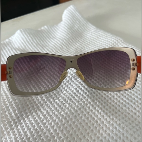 Ralph Lauren Vintage 1990’s Cream/Orange Frame Gradient Lense Women’s Sunglasses - Picture 16 of 16